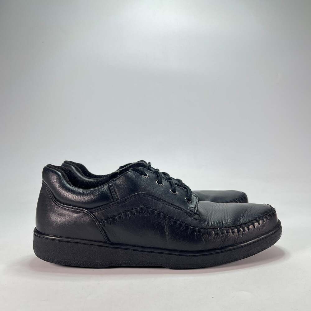 Nunn Bush Black Leather Moc Toe Lace Up Comfort Oxfords Men's Shoes Size 10